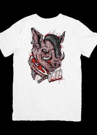 Футболка свинья пила (pig saw)