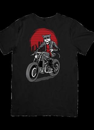 Футболка кот на байке (cat on bike)