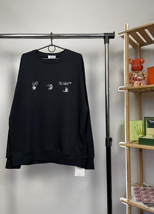 Чорний світшот off white | off white black sweatshirt