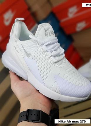 Кросівки nike air max 270 жіночі текстильні білі кросівки на весну, літо, осінь найк аір макс 270 жіночі 41 (26 см)