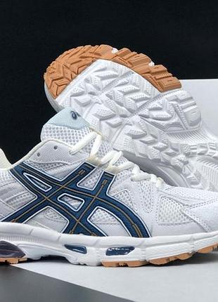 Чоловічі кросівки asics gel kahana 8 білі із синім кросівки асикс гель кахана легкі кроси на літо для бігу