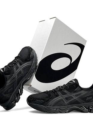 Мужские кроссовки asics gel nimbus черные легкие кроссы асикс гел нимбус текстильная сетка летние
