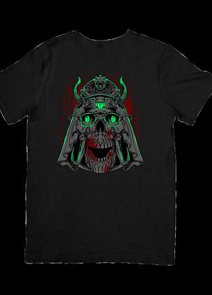 Футболка демонический череп самурая (demonic skull samurai)
