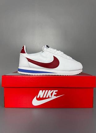 Кроссовки nike cortez basic white/red брак 39й 25см