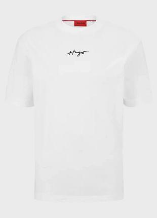 Футболка мужская hugo relaxed-fit handwritten logo 07-2072wt l