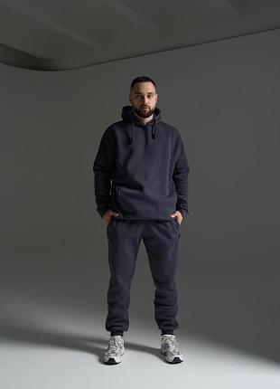 Костюм теплий чоловічий oversize графіт