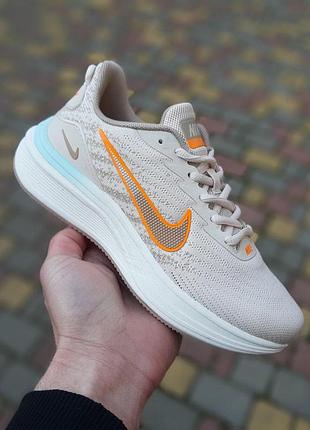 Жіночі літні легкі кросівки nike zoom winflo бежеві з помаранчевим весіння кросівки найк зум 39(24.5см)