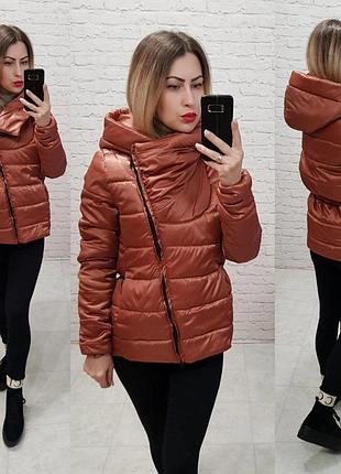 Куртка-парку ковдру коротка арт. m523 теракотова