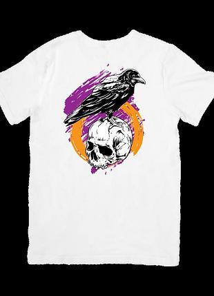 Футболка ворона та череп (crow and skull)