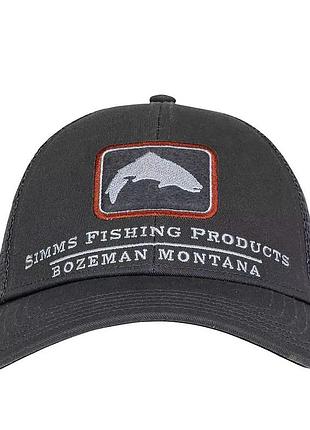 Кепка simms trout icon trucker carbon (12226-003-00)