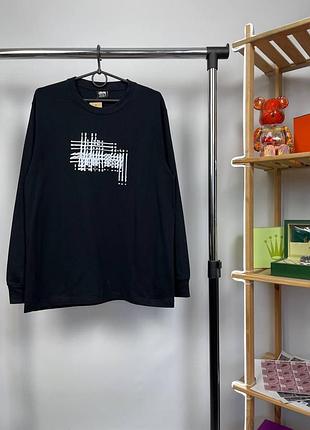 Лонгслив stussy | чорний лонг stussy | stussy black long sleeve ( s m l xl )