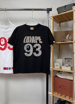 Bape black "93" t-shirt a bathing ape | футболка a bathing ape bape ( s m l xl ) ( 2 кольори ) белый, l