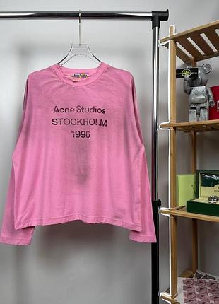 Рожевий лонгслів acne studios | топ якість, стиль stockholm