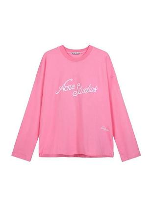 Лонгслив acne studios | acne studios pink long sleeve ( s m l xl ) ( 3 кольори ) xl, розовый