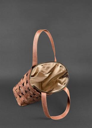 Кожаная плетеная женская сумка7 фото