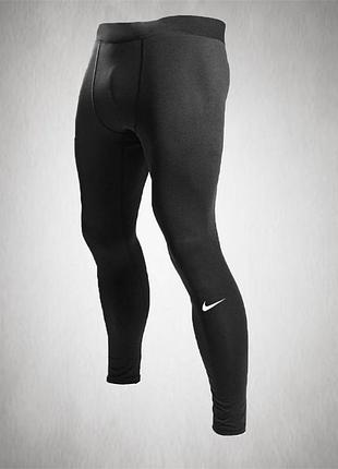 Компрессионные леггинсы для тренировок nike 2025, компрессионная одежда черного цвета l