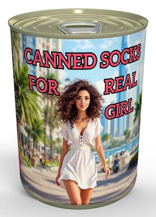 Canned socks for real girl - unique gift from emirates