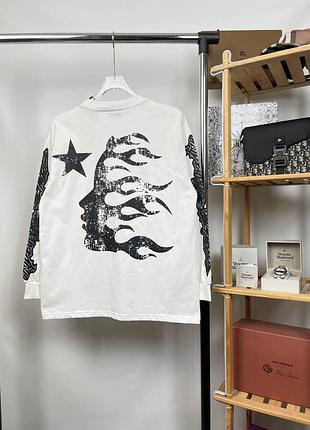 Лонгслів hellstar | бавовняний білий лонгслів ( s m l xl )