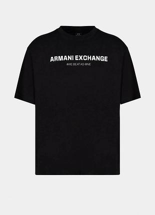Футболка мужская armani we beat as one ax-3038-1 black m
