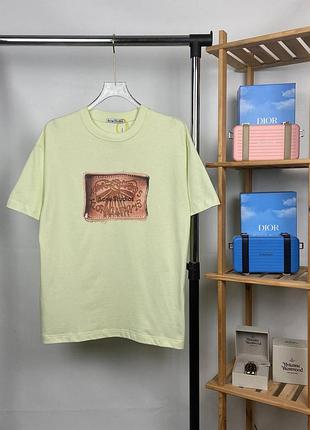 Футболка acne studios "old logo" | acne studios t-shirt ( s m l xl ) ( 2 кольори ) xl, зелёный