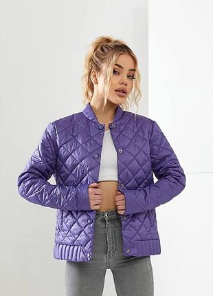 Куртка с эффектом стежки, арт.310, фиолетовый 56