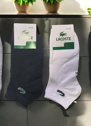 Носки мужские lacoste 12 пар упаковка с низкой посадкой / шкарпетки чоловічі 2br-s