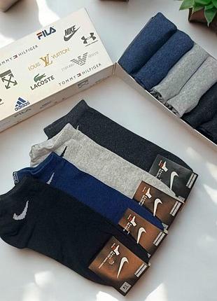 Носки мужские nike - 12 пар в коробке найк / чоловічі шкарпетки носки 2br-s