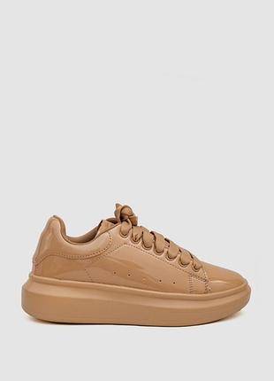 Кеди женские лаковые цвет бежевый regular top shop ua_