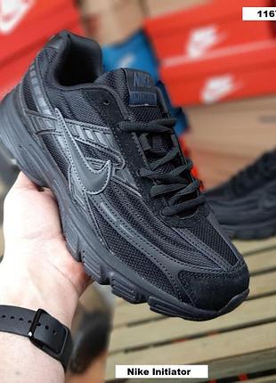 Кроссовки мужские nike initiator черные текстильные найк инициатор спортивные для бега и ходьбы на весну, лето, осень 44(28см)