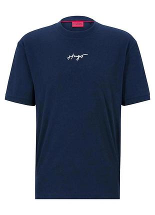 Футболка мужская hugo relaxed-fit handwritten logo 07-2072nv l