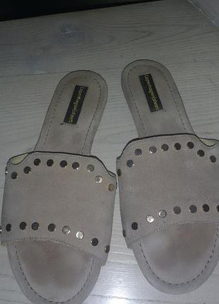 Copenhagen shoes(denmark)- замшевые бежевые мюли р.38 (25см)