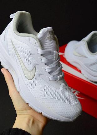 Жіночі літні кросівки nike air zoom білі з сірим весіння кросівки найк зум 38(24см)