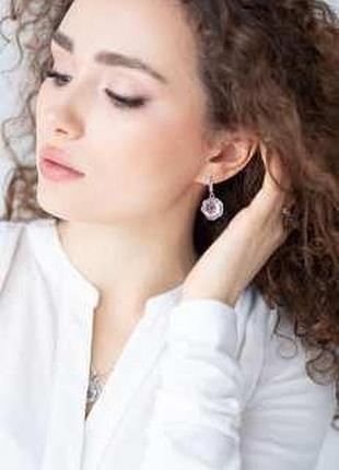 Серьги мальва rose 925 флора sale / серьги мальва rose 925 флора sale