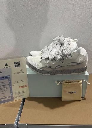 Кроссовки lanvin curbs — массивные дизайнерские кроссовки, білий