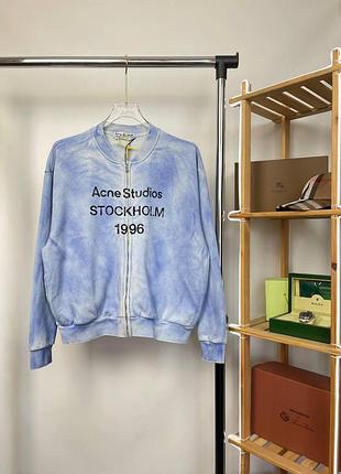 Бомбер acne studios | acne studios blue zip hoodie ( s m l xl )