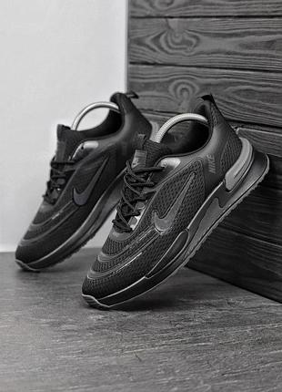 Кроссовки мужские nike черные осенние весенние сетка, мужские кроссовки найк осень весна качественные