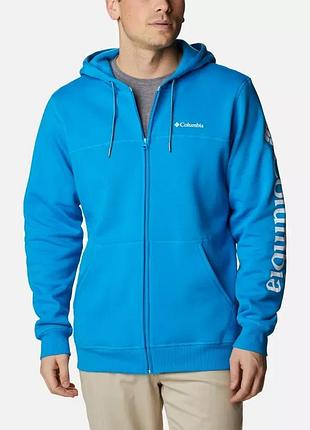 Мужской худи columbia sportswear logo full zip fleece hoodie толстовка l