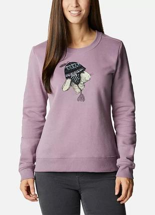 Женская кофта columbia sportswear hart mountain ii graphic crew свитшот xl
