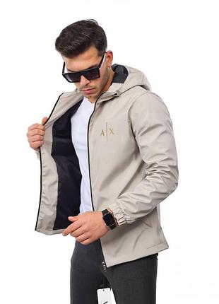 Чоловіча весняна сіра куртка вітровка armani exchange літня курточка армані ексчендж xl