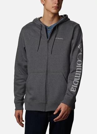 Мужской худи columbia sportswear logo full zip fleece hoodie l
