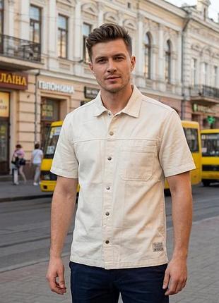 Чоловіча котонова сорочка-куртка the stronghold x primark (розмір xl)