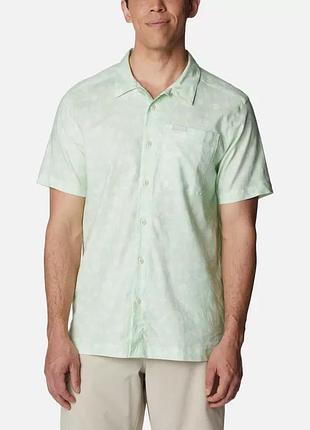 Мужская льняная рубашка с коротким рукавом sage springs columbia sportswear