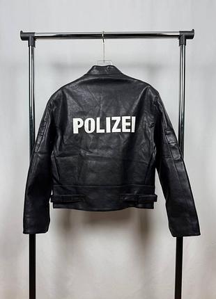 Кожана куртка vetements 'polizei' | преміум клас та максимальний стиль | легенда streetwea l