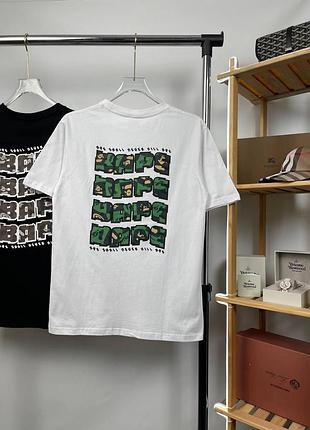 A bathing ape tee | футболка bape ( s m l xl ) ( 2 кольори ) черный, s