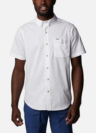 Мужская рубашка с коротким рукавом pfg bonefish columbia sportswear