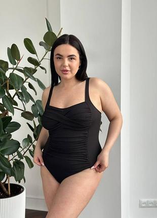 Купальник plus size чорний sw3614