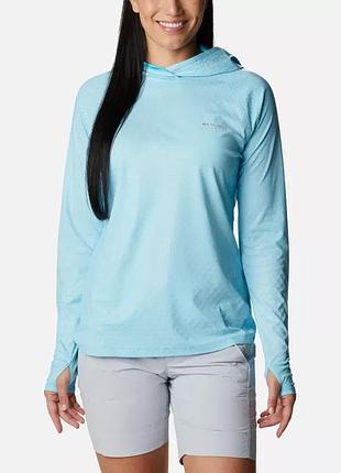 Женская толстовка columbia sportswear pfg tidal deflector ice худи с длинным рукавом. s