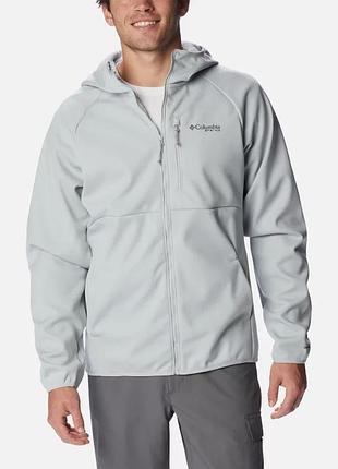 Мужская куртка с капюшоном columbia sportswear pfg terminal stretch softshell hooded jacket l