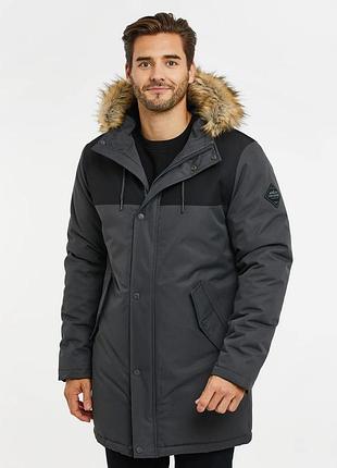 Куртка демисезонная с капюшоном мужская threadbare 190973 2xl темно-серая (2200005053638)