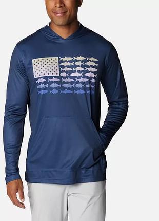 Мужская худи pfg terminal tackle columbia sportswear fish flag